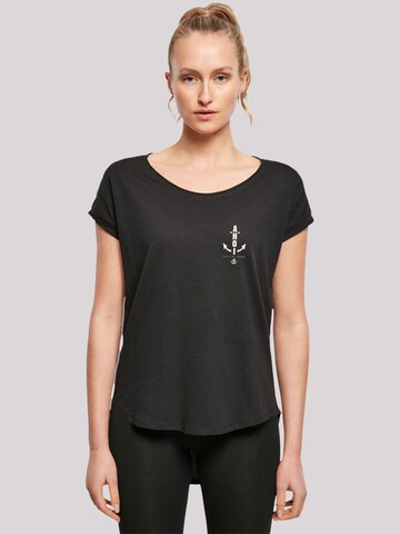 T-shirt 'Ahoi Anker Knut & Jan Hamburg' F4NT4STIC en noir : devant