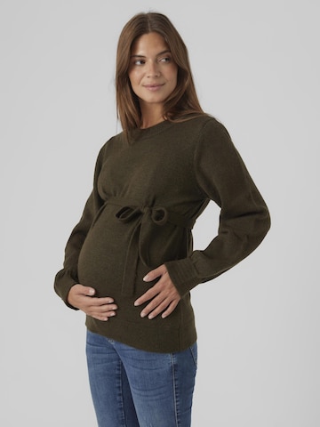 MAMALICIOUS Sweater 'New Anne' in Green: front