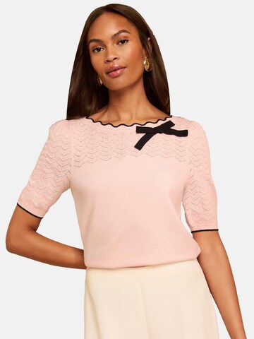 Pull-over love & roses en rose : devant