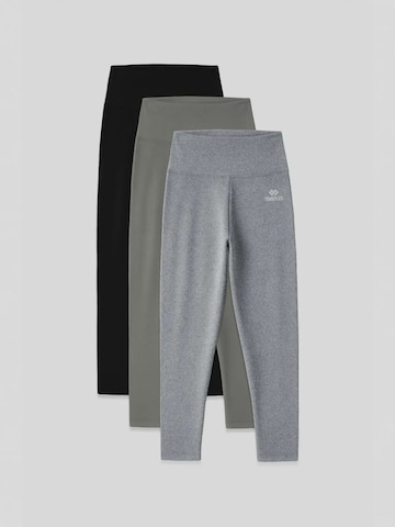 Tommy LifeSkinny Tajice 'Gamaschen' - siva boja: prednji dio