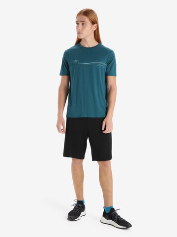 ICEBREAKER Performance Shirt 'Tech Lite II Cadence Paths' in Blue