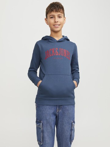 Sweat 'JJEJosh' Jack & Jones Junior en bleu : devant