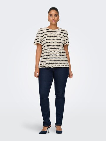 ONLY Carmakoma Sweater 'CARAnnasofia' in White