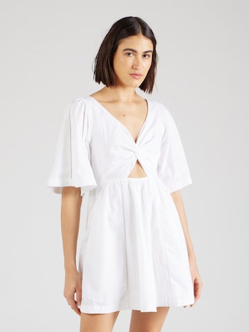 Robe Abercrombie & Fitch en blanc : devant