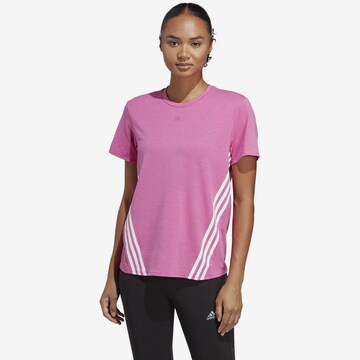 ADIDAS SPORTSWEAR - Camiseta funcional 'Train Icons' en rosa: frente