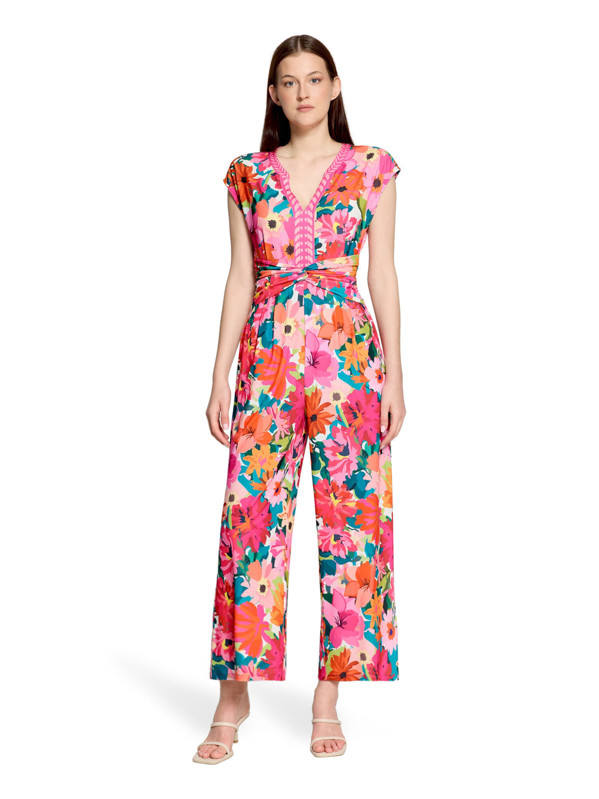 Tuta jumpsuit di Vera Mont in giallo: frontale