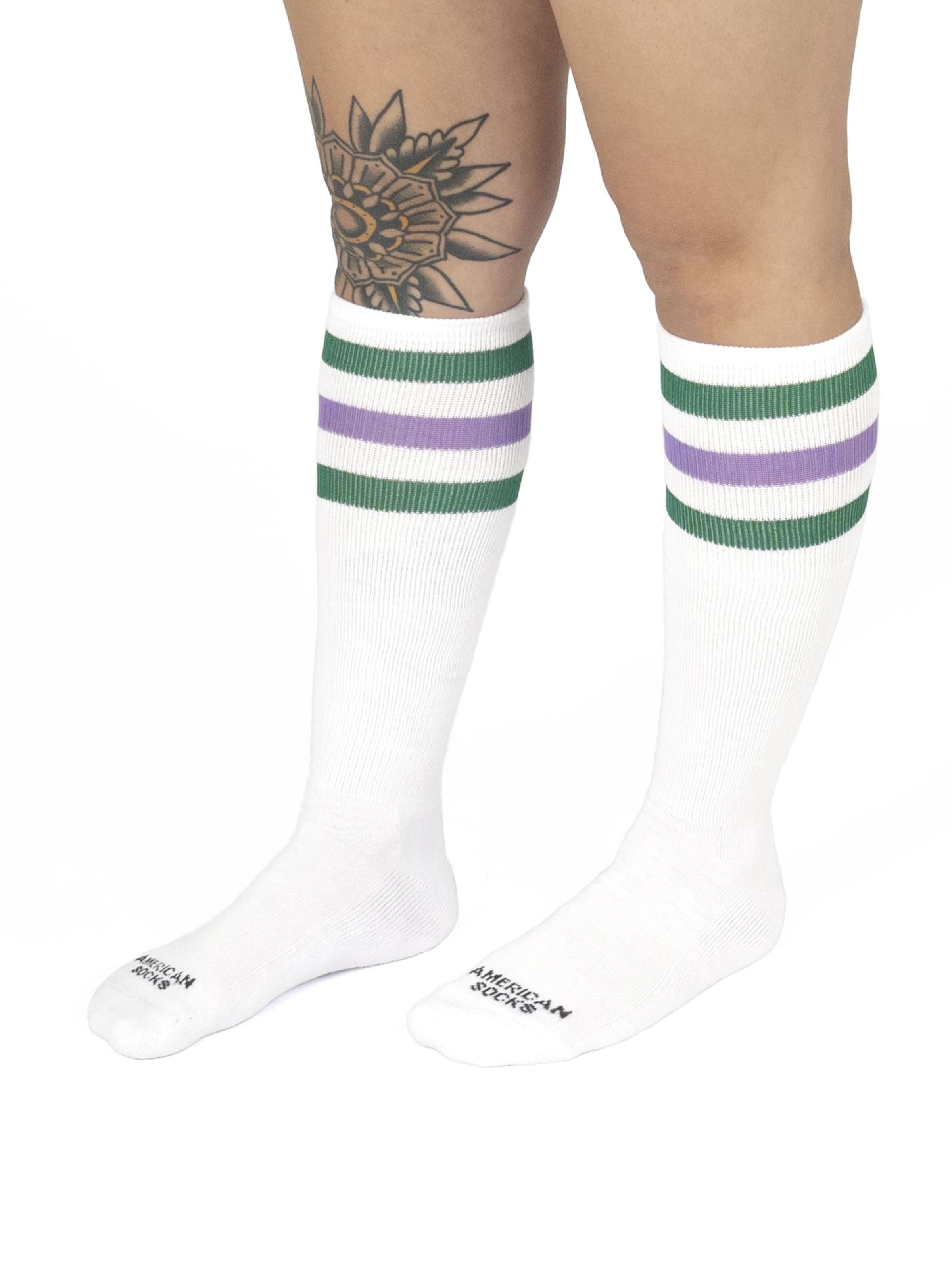 Chaussettes montantes 'Joker' American Socks en blanc