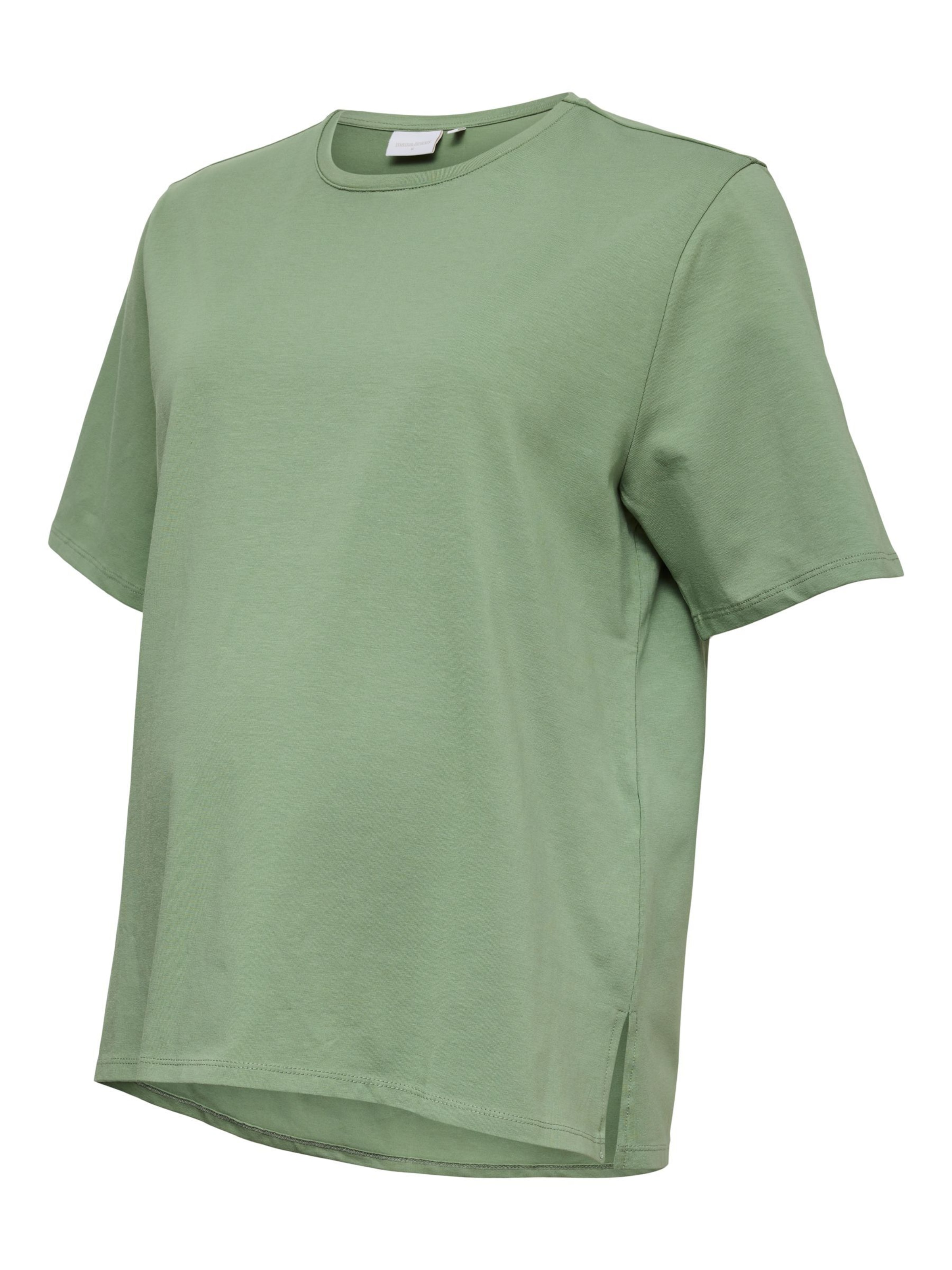 MAMALICIOUS Shirt in Groen: voorkant