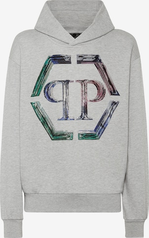 Philipp Plein Sweatshirt 'Hexagon' in Grey: front