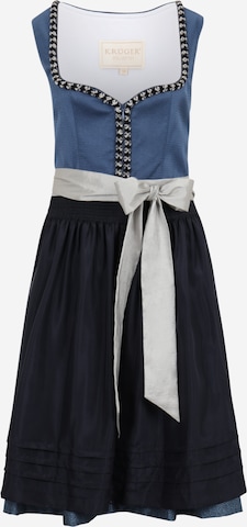 Krüger Madl Dirndl in Blauw: voorkant