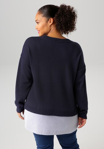 Aniston Pullover in Blau