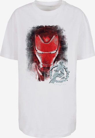 T-shirt 'Marvel Avengers Endgame Iron Man' F4NT4STIC en blanc : devant