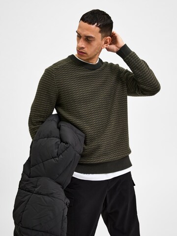 SELECTED HOMME Pullover 'Coin' in Grün