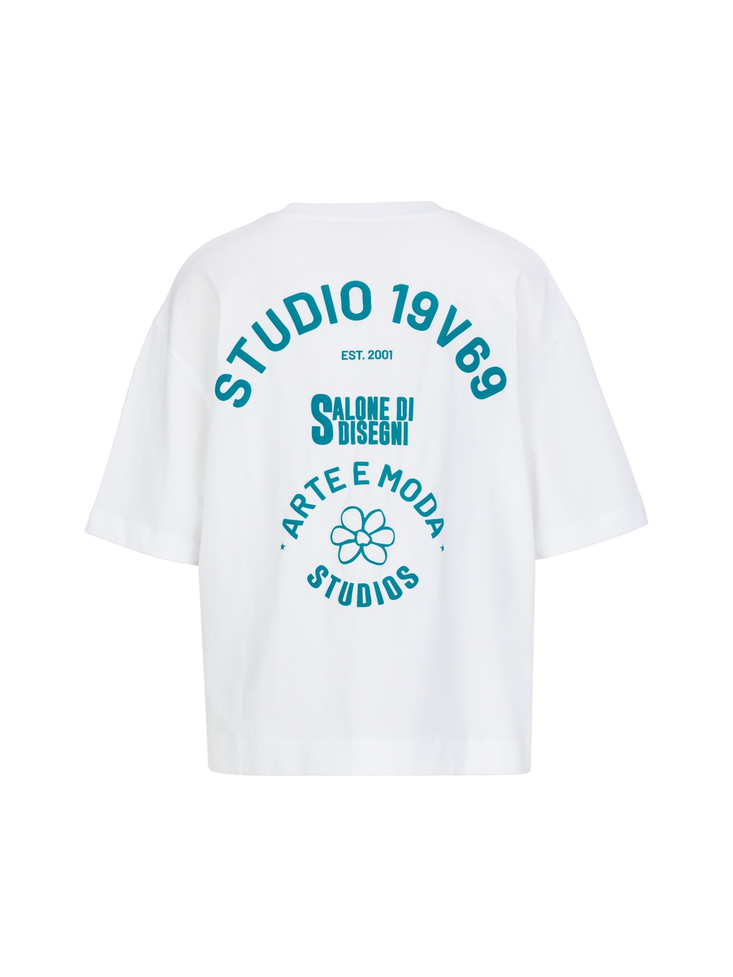 19V69 ITALIA T-Shirt 'Petonia Studio' in Weiß