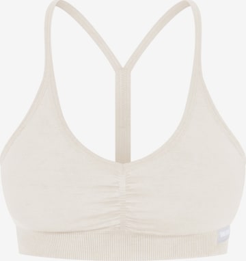 Soutien-gorge de sport Smilodox en beige : devant