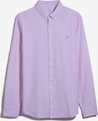 FARAH Button Up Shirt 'Brewer' in Cognac / Light pink / White, Item view