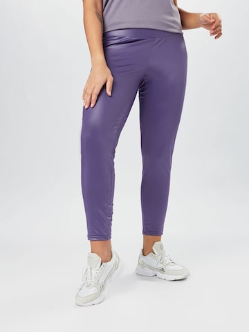 Urban Classics Skinny Leggings in Purple: front