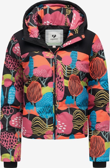 Ragwear Winterjacke 'Amazze' in blau / gelb / orange / schwarz, Produktansicht