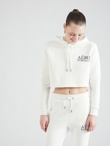 AÉROPOSTALE Sweatshirt in White: front