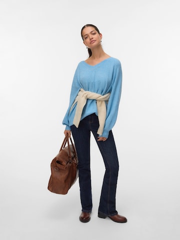VERO MODA Sweater 'VMLeaf' in Blue