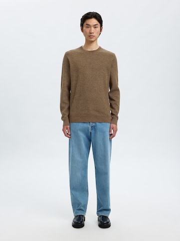 SELECTED Trui 'SLHROSS' in Bruin