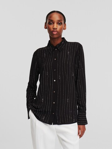 Karl Lagerfeld Bluse in Schwarz: Vorderseite