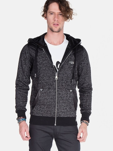 CIPO & BAXX Sweatvest in Zwart: voorkant