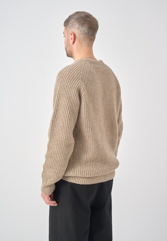 Cleptomanicx Pullover 'Crewneck Ribber' in Beige