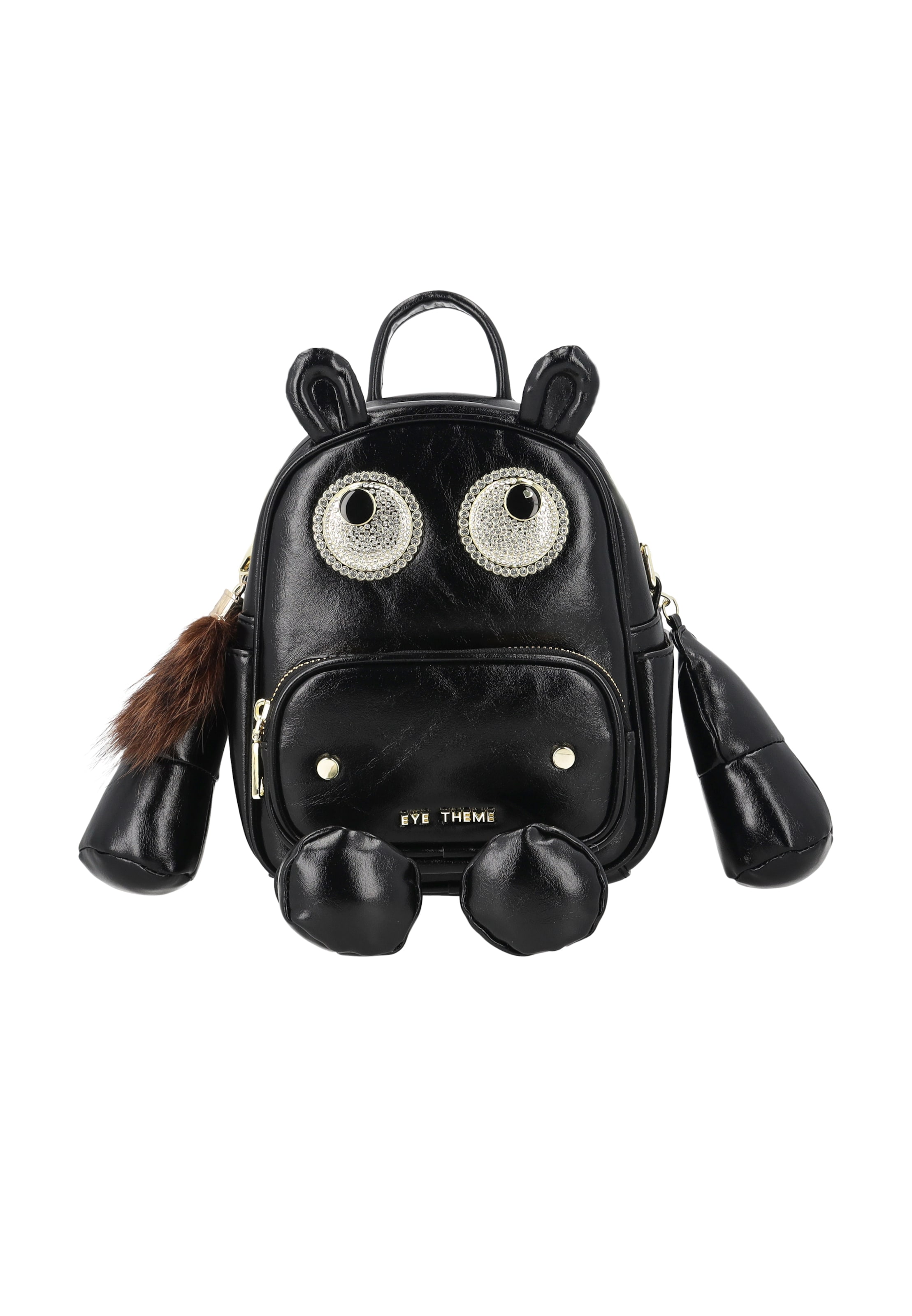 MYMO - Mochila 'Eye Theme' en negro: frente