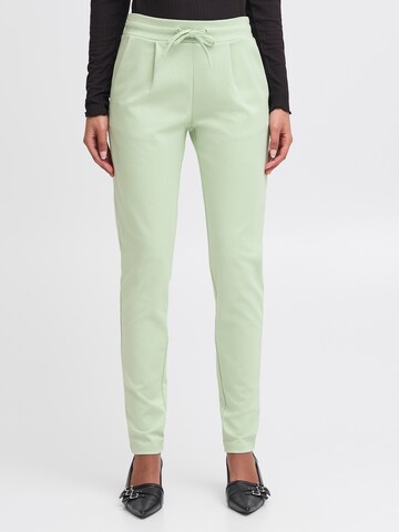 ICHI - Tapered Pantalón 'KATE PA2' en verde: frente