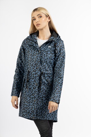 Schmuddelwedda Between-Seasons Coat 'Bridgeport' in Blue: front