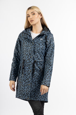 Schmuddelwedda Between-seasons coat 'Bridgeport' in Blue: front