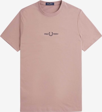 T-Shirt Fred Perry en rose : devant