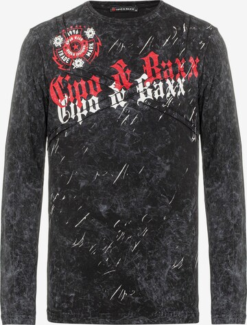 CIPO & BAXX Shirt in Zwart: voorkant