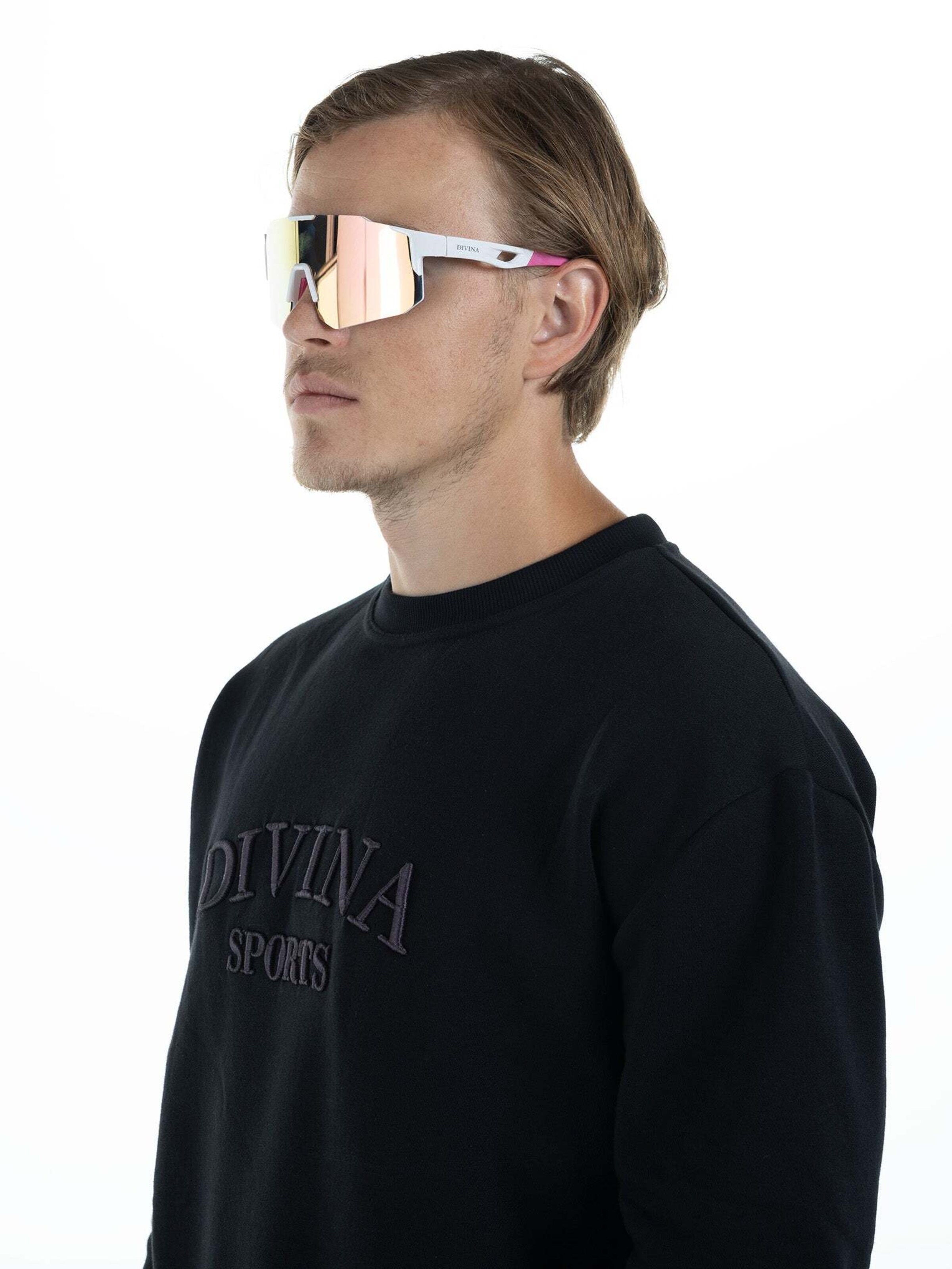 Occhiali da sole sportivi di Divina in bianco