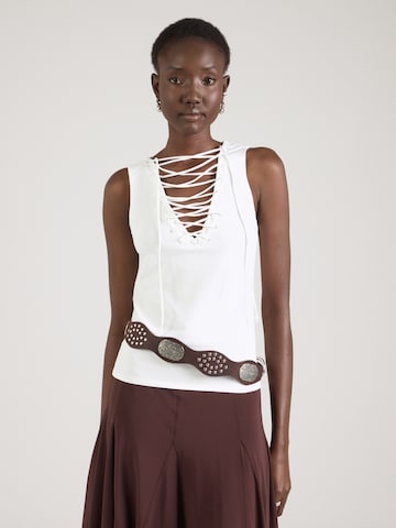 Haut 'Jay' WEEKDAY en blanc : devant