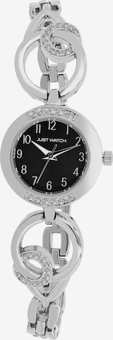 Just Watch Analoguhr in Silber: Vorderseite