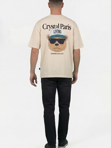 Crystal Paris Shirt 'Living Life' in Beige