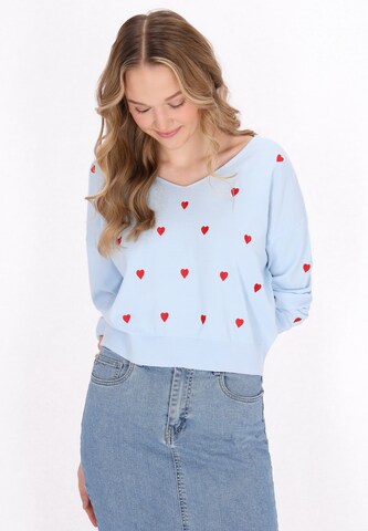 MYMO Sweater 'Comfy' in Blue: front