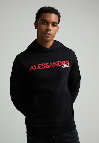 Alessandro Zavetti Sports sweatshirt in Black