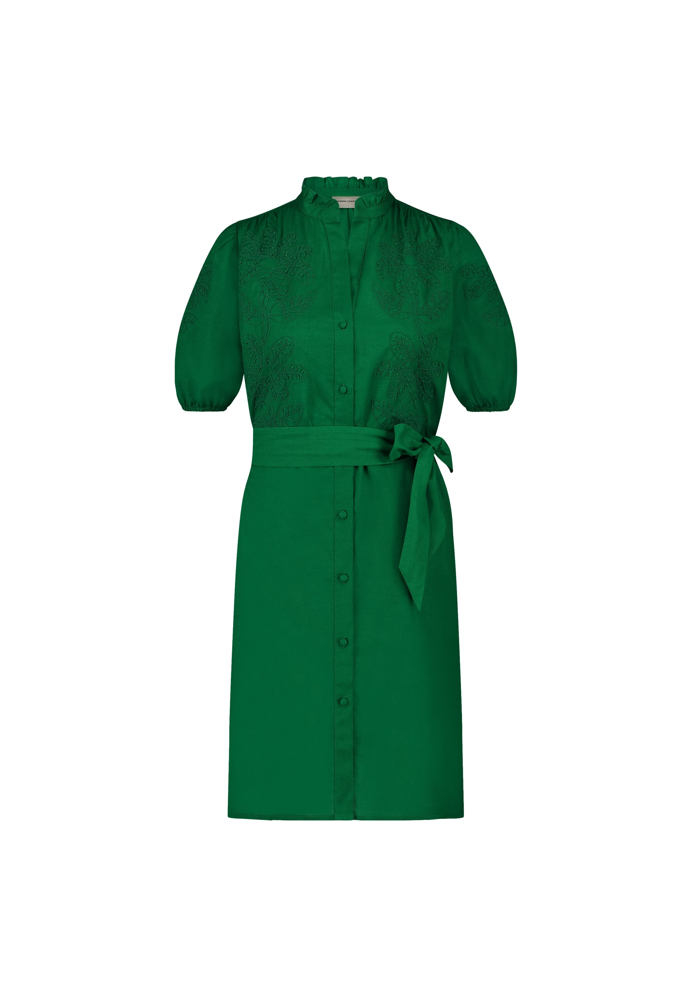 Fabienne Chapot Jurk in Groen: voorkant