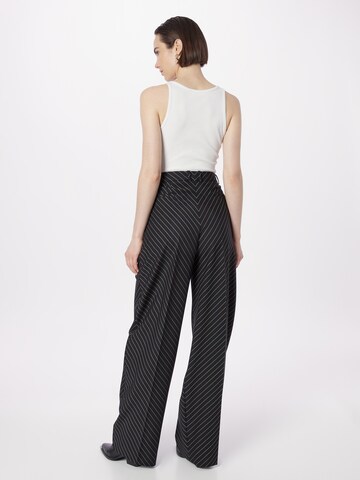 BOSS Regular Pleat-Front Pants 'Takua' in Black