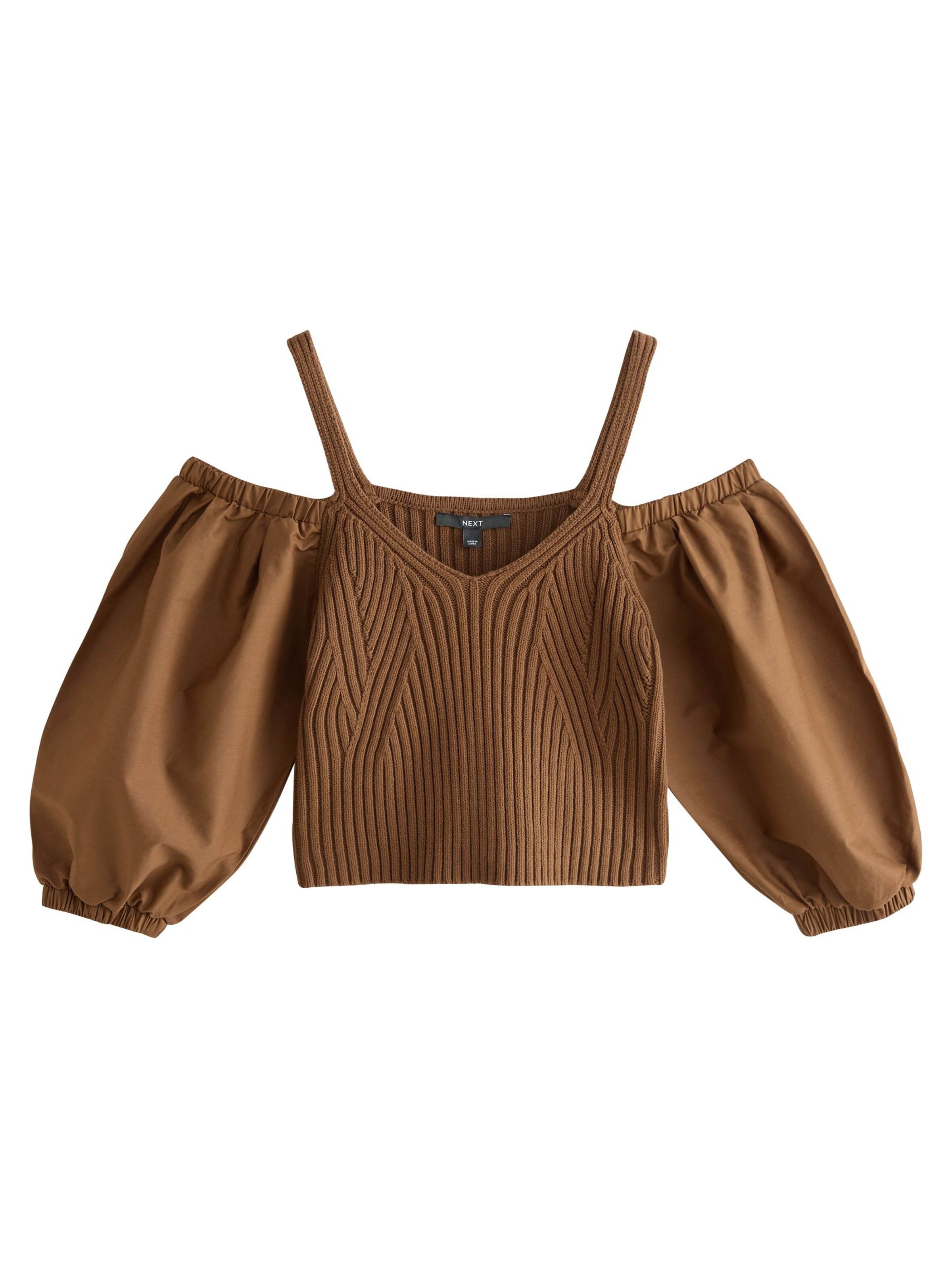 Next Stick felső - barna: elől