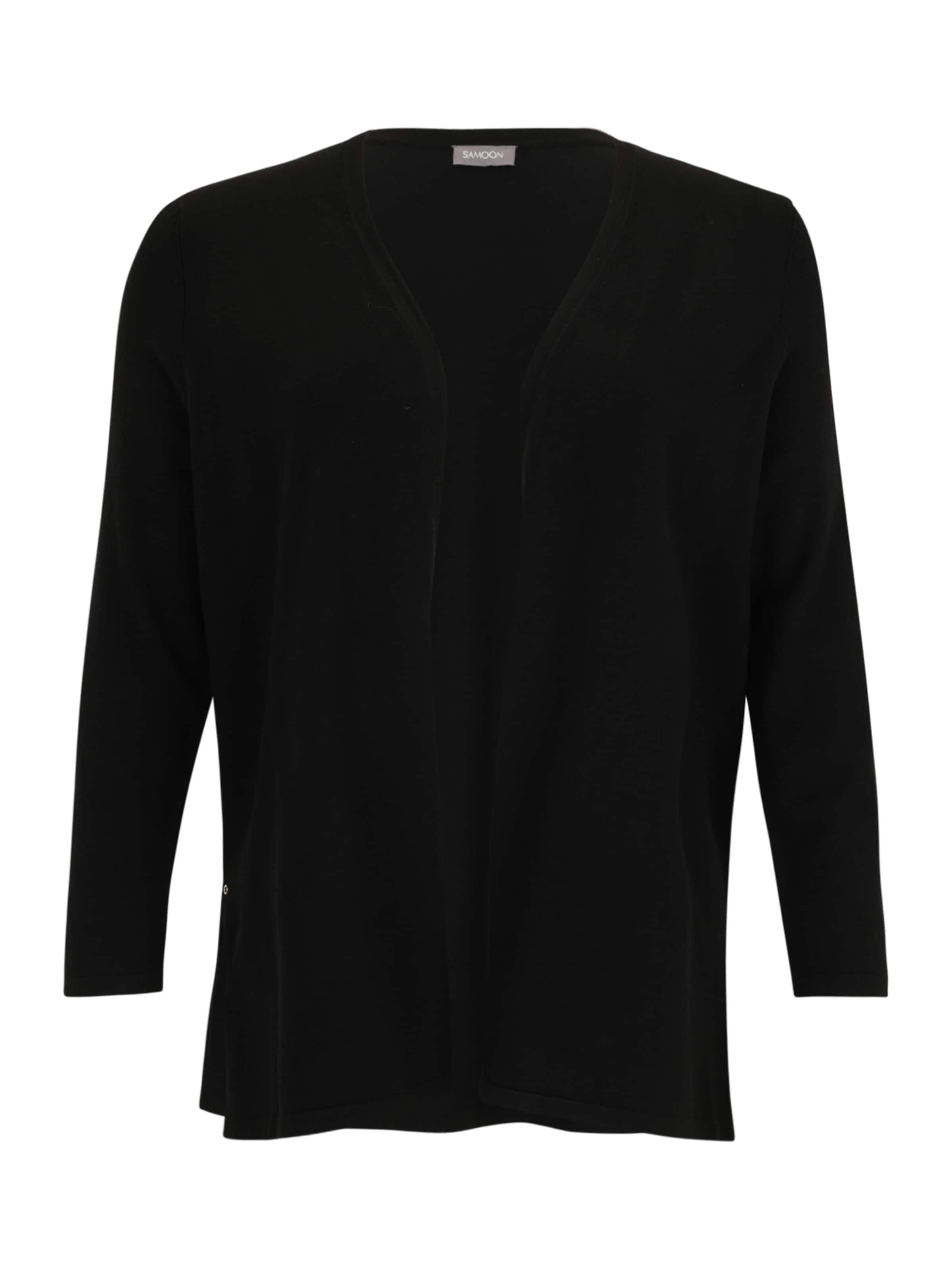 Geacă tricotată de la SAMOON pe negru: față
