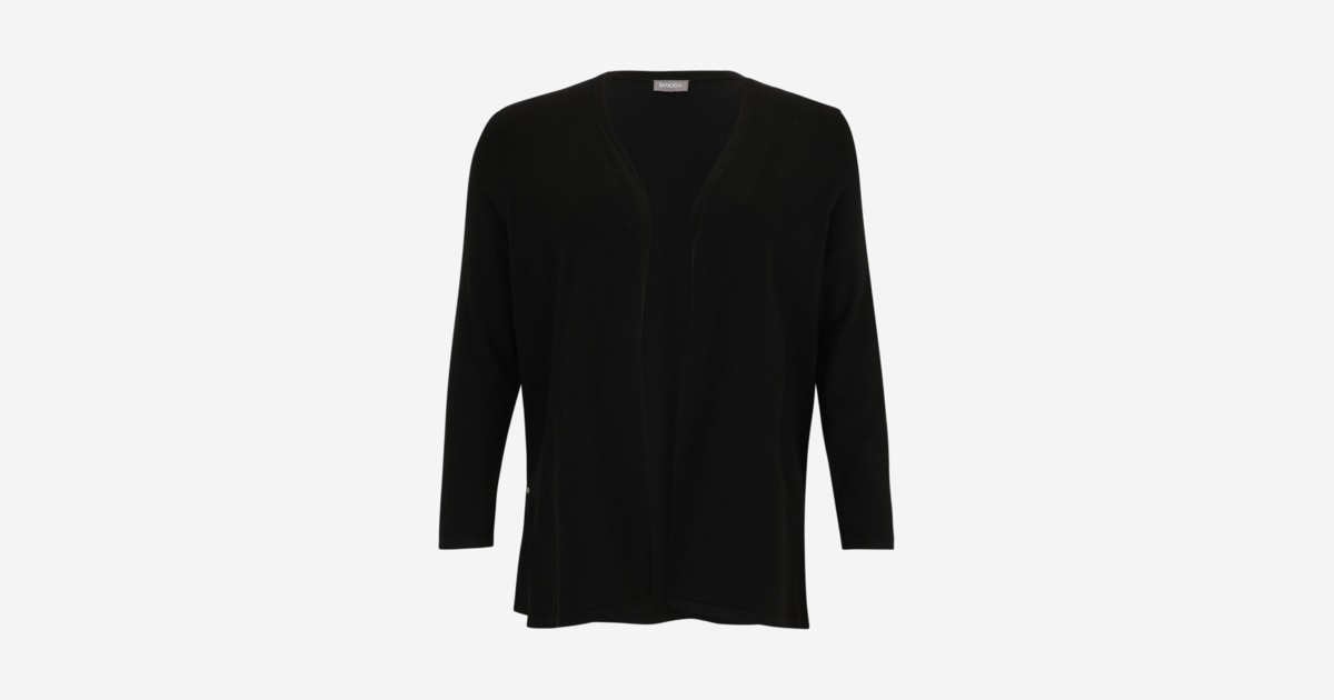 SAMOON Knit Cardigan in Black ABOUT YOU - Main Image