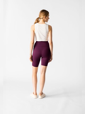 Skinny Pantalon 'Luna Shorts' Les Lunes en rouge