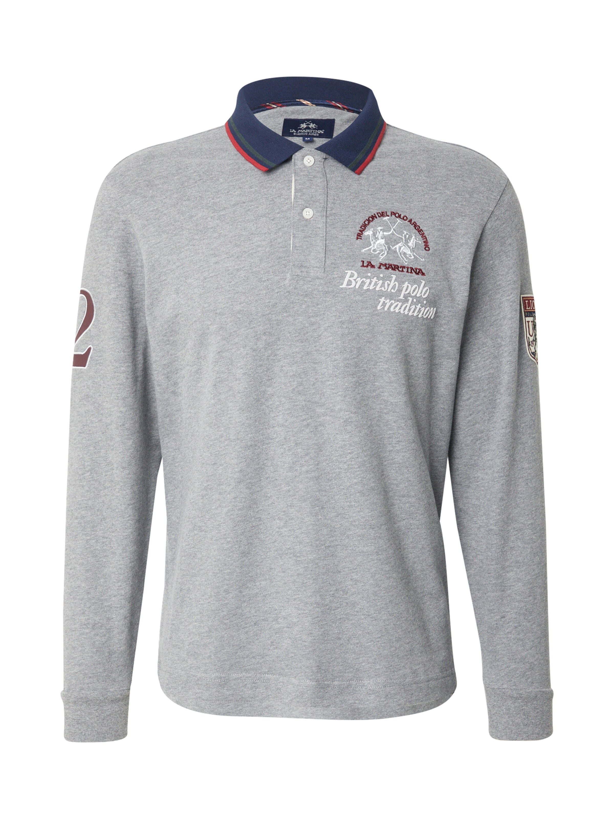 La Martina T-shirt i grå: framsida