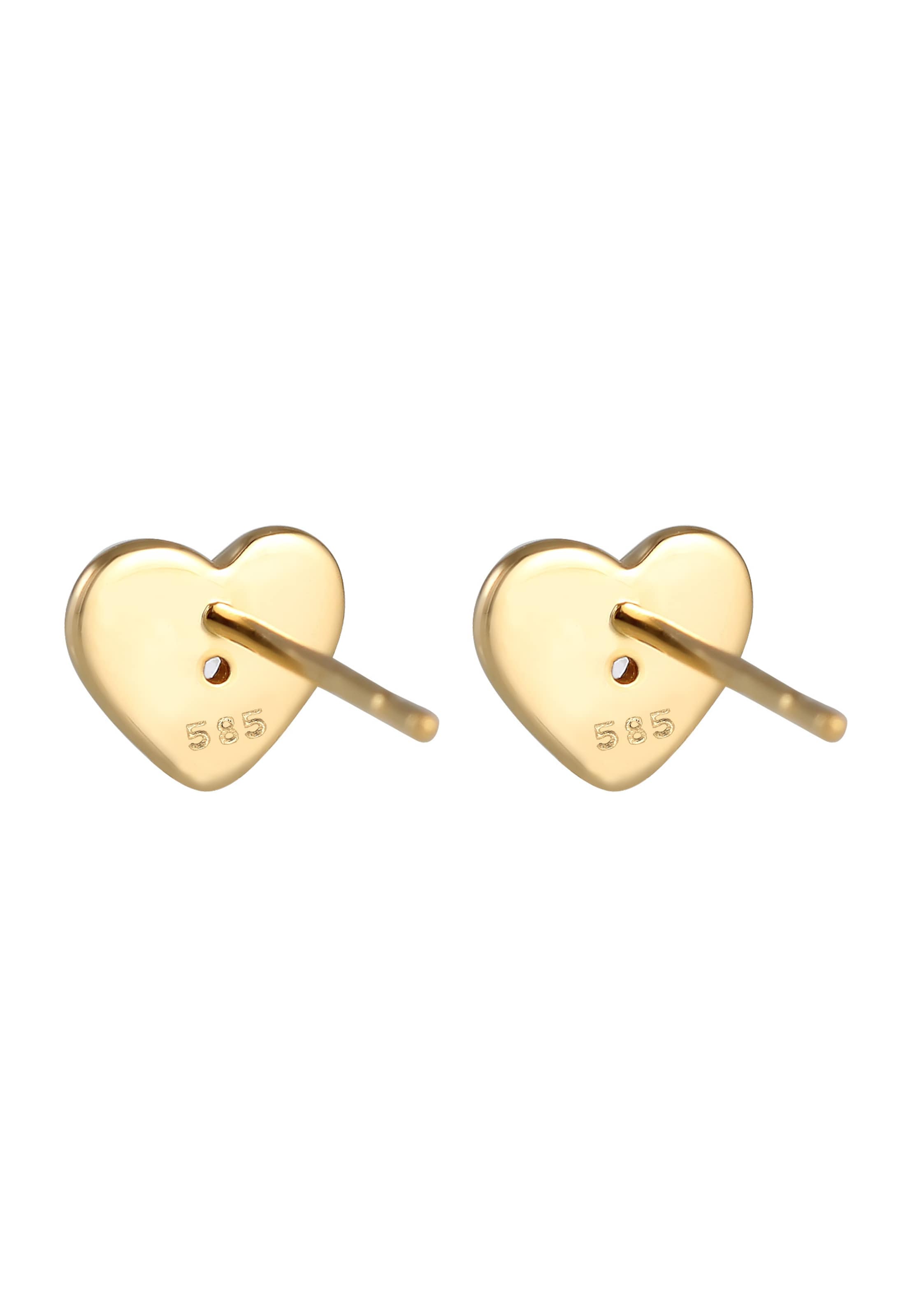 ELLI PREMIUM Ohrringe 'Herz' in Gold