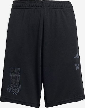 ADIDAS SPORTSWEAR Regular Sportshorts 'Minecraft' in Schwarz: Vorderseite