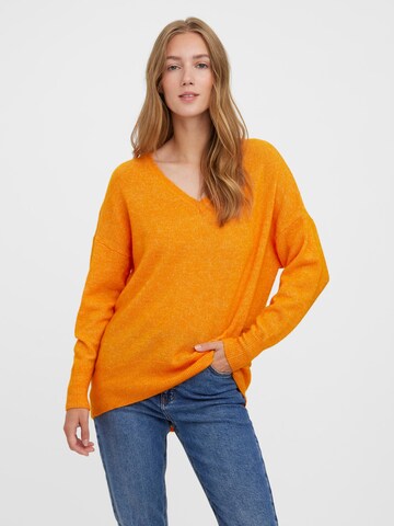 VERO MODA Sweater 'VIGGA' in Orange: front